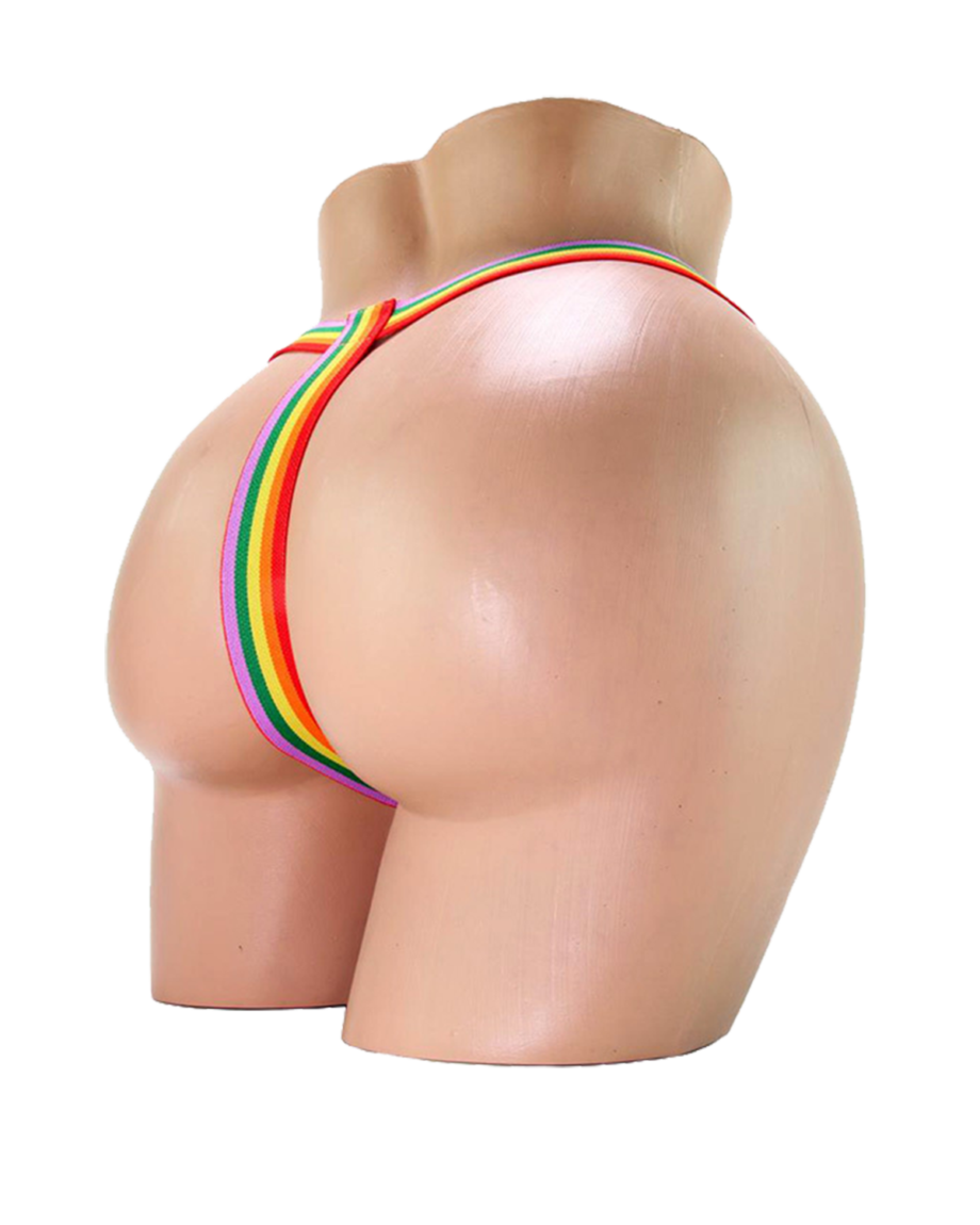 Rainbow Power Drive Strap-On Dildo With Harness